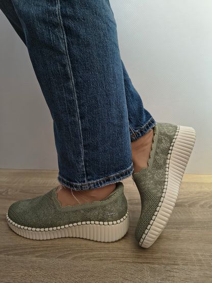 PANTOFI CASUAL DAMA SKECHERS 100904 OLV OLIVE
