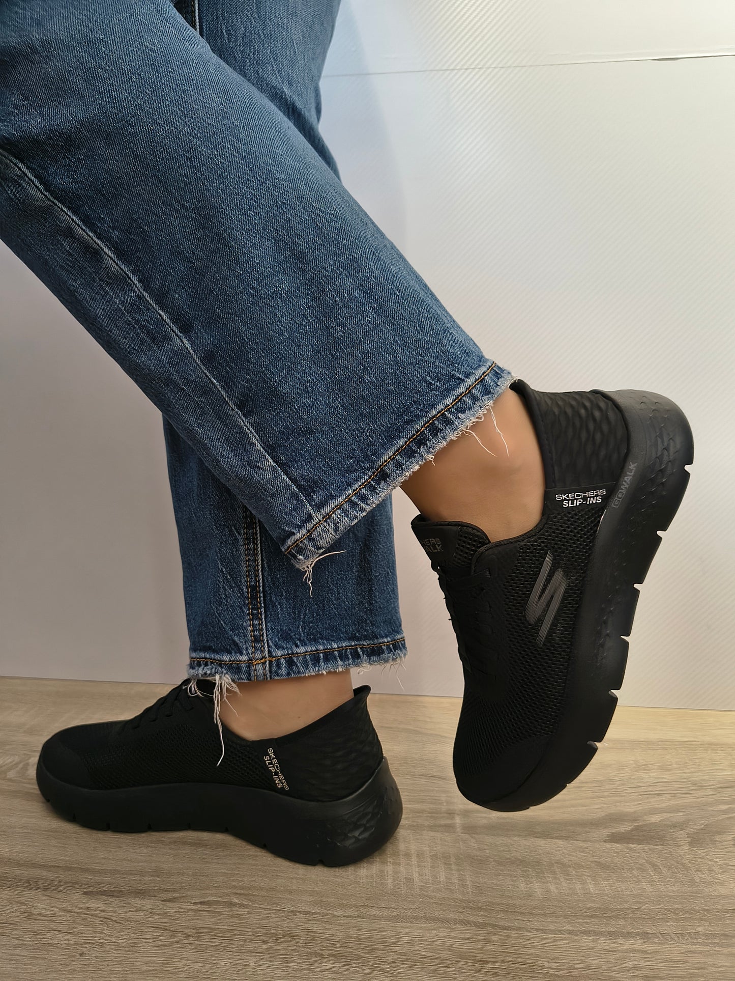 Pantofi Sport Damă Skechers 124836 Bbk Negru - Textil