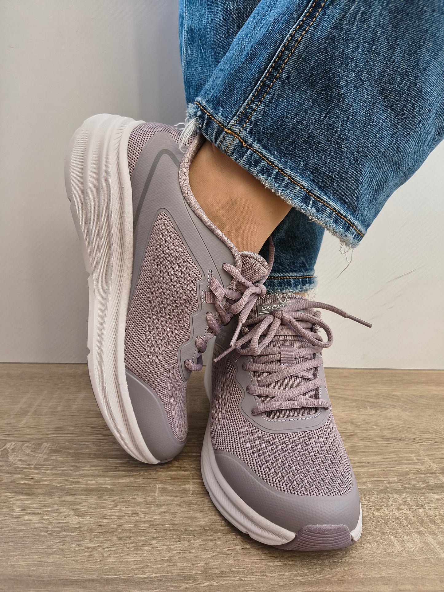 PANTOFI SPORT DAMA SKECHERS 117756 QUAL LILA DUST GREY