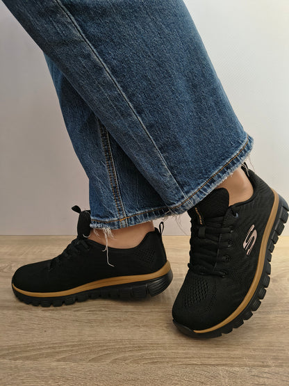 PANTOFI SPORT DAMĂ SKECHERS 12615 BKRG NEGRU
