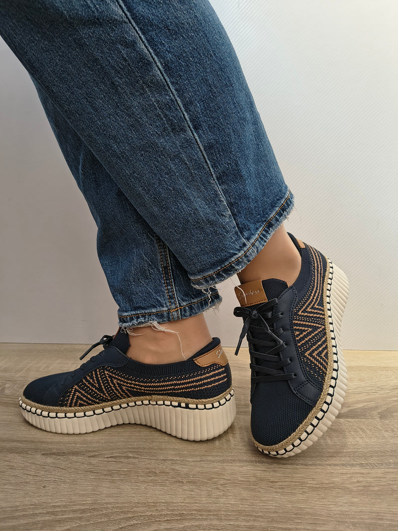 PANTOFI CASUAL DAMĂ SKECHERS 100716 NVY NAVY - imagine 2