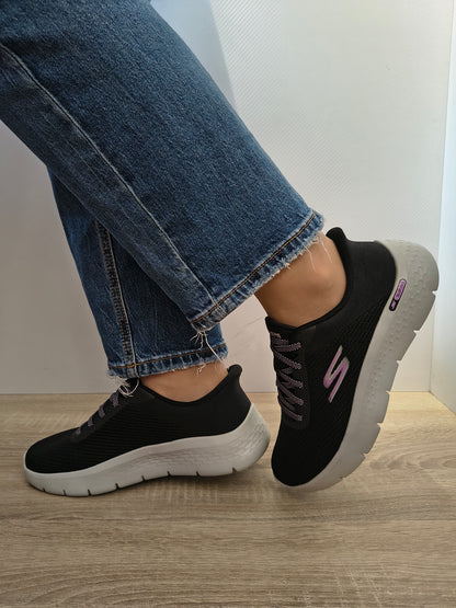 PANTOFI SPORT DAMA SKECHERS 125516 BLK NEGRU/LILA