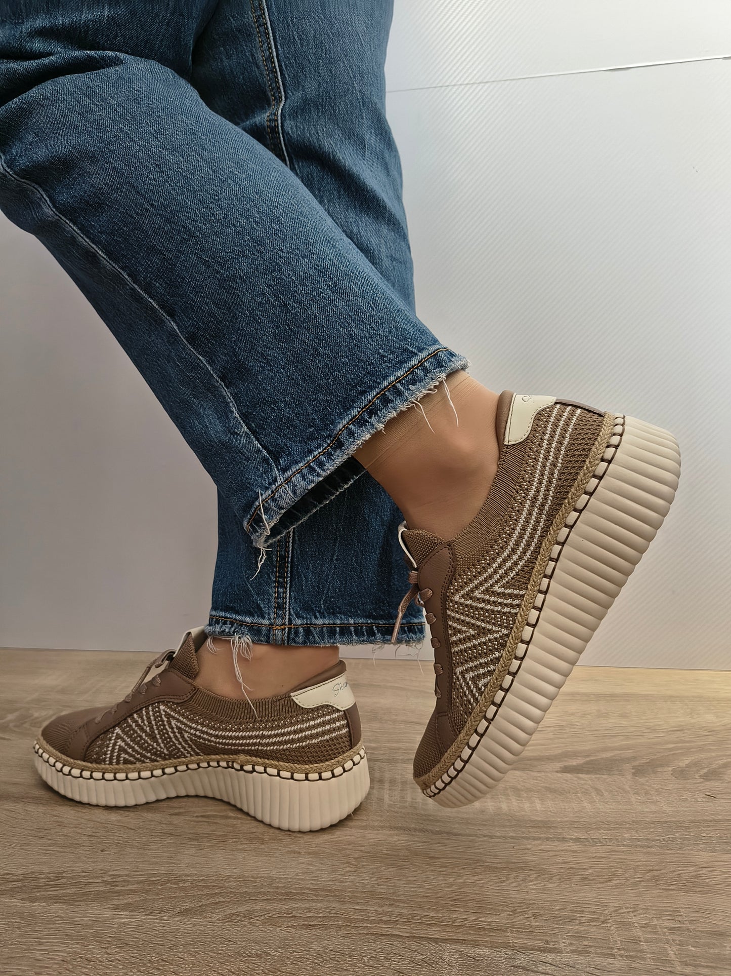 PANTOFI CASUAL DAMĂ SKECHERS 100716 MOC MOCHA