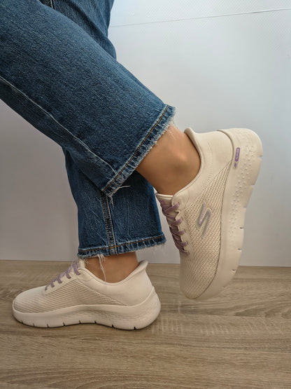 PANTOFI SPORT DAMA SKECHERS 125516 OFWT CREM/LILA