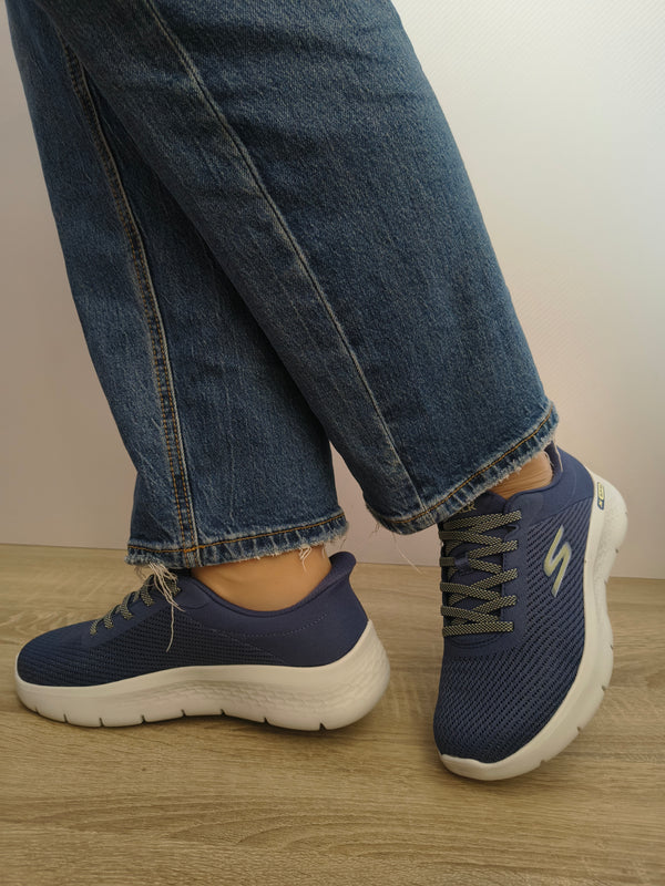 PANTOFI SPORT DAMA SKECHERS 125516 BLGR ALBASTRU - imagine 3