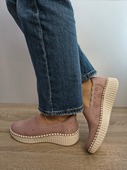 PANTOFI CASUAL DAMA SKECHERS 100904 MVE ROZ MAUVE