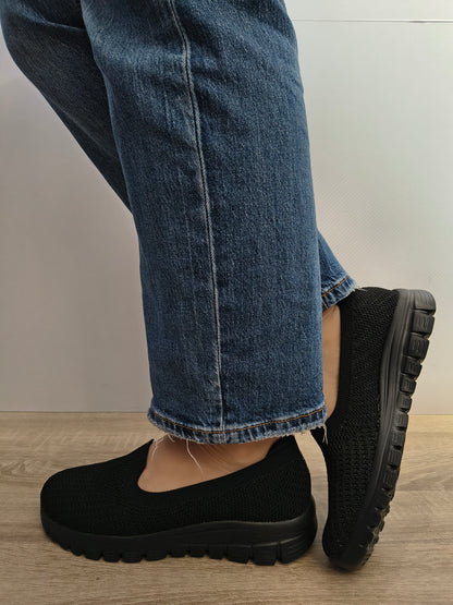 PANTOFI CASUAL DAMA SKECHERS 100962 BBK NEGRU
