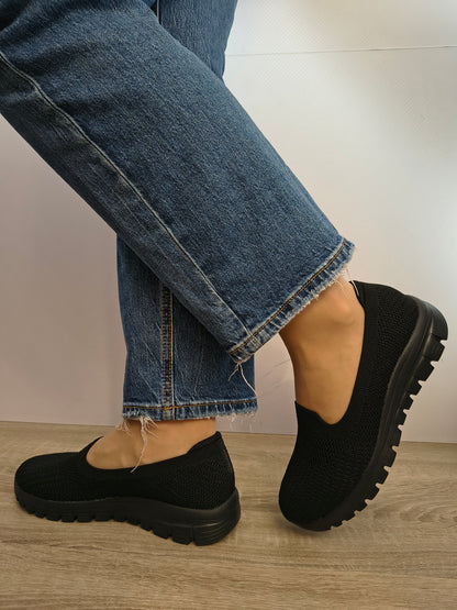 PANTOFI CASUAL DAMA SKECHERS 100962 BBK NEGRU