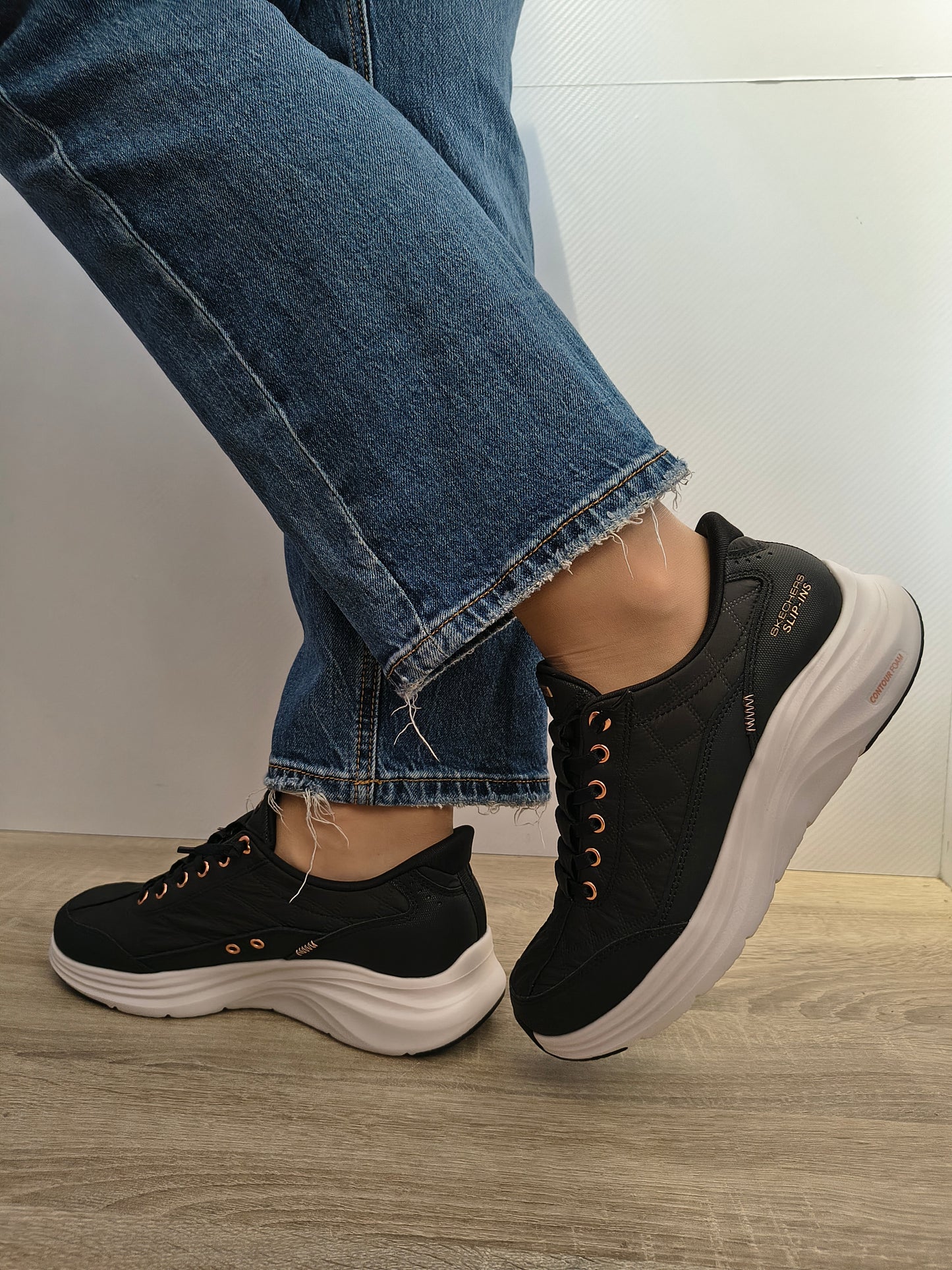 Pantofi Sport Damă Skechers 150413 Bkrg Negru - Textil