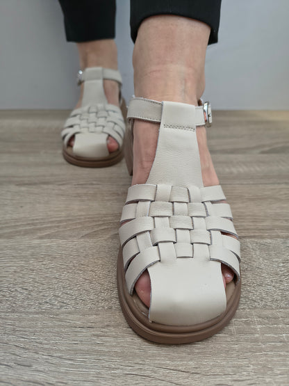 Sandale Casual Damă Formazione 5250 Bej - Piele Naturală