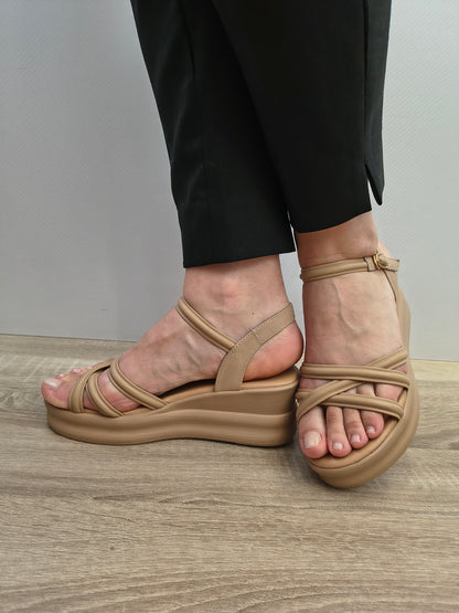 Sandale Casual Damă Formazione 991-1 Apricot - Piele Naturală