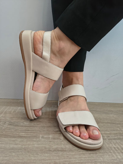 Sandale Casual Damă Caprice 28207-44 140 Crem Perlat - Piele Naturală