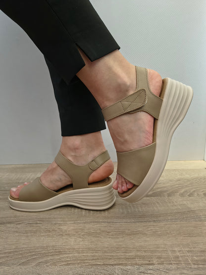 Sandale Casual Damă Formazione 5018 Bej - Piele Naturală