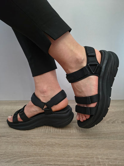 Sandale Casual Damă Skechers 119826 Bbk Negru - Textil