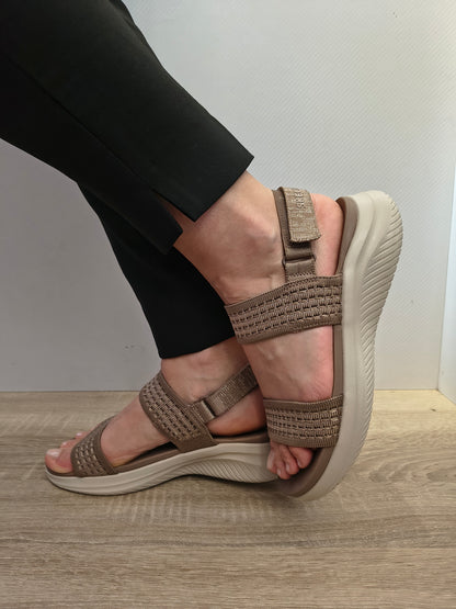 Sandale Casual Damă Skechers 164090 Moc Bej Mocha - Textil