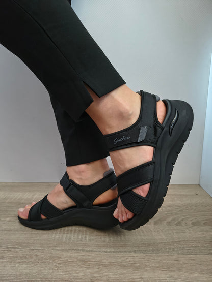 Sandale Casual Damă Skechers 164078 Bkgy Negru - Textil