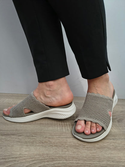 Saboti Casual Damă Skechers 164055 Tpe Taupe - Textil