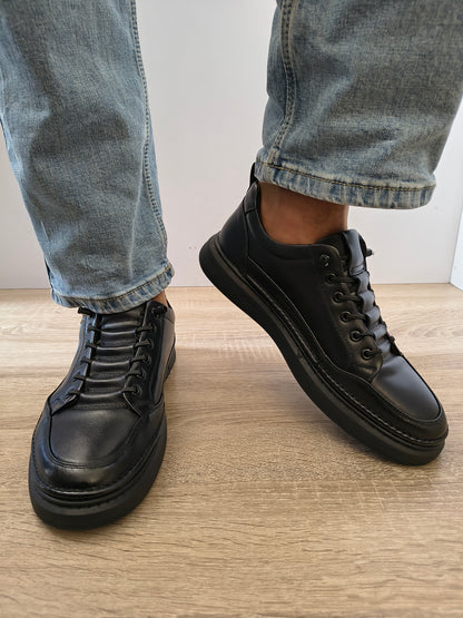 Pantofi Casual Bărbați Mels W27011 Negru - Piele Naturală