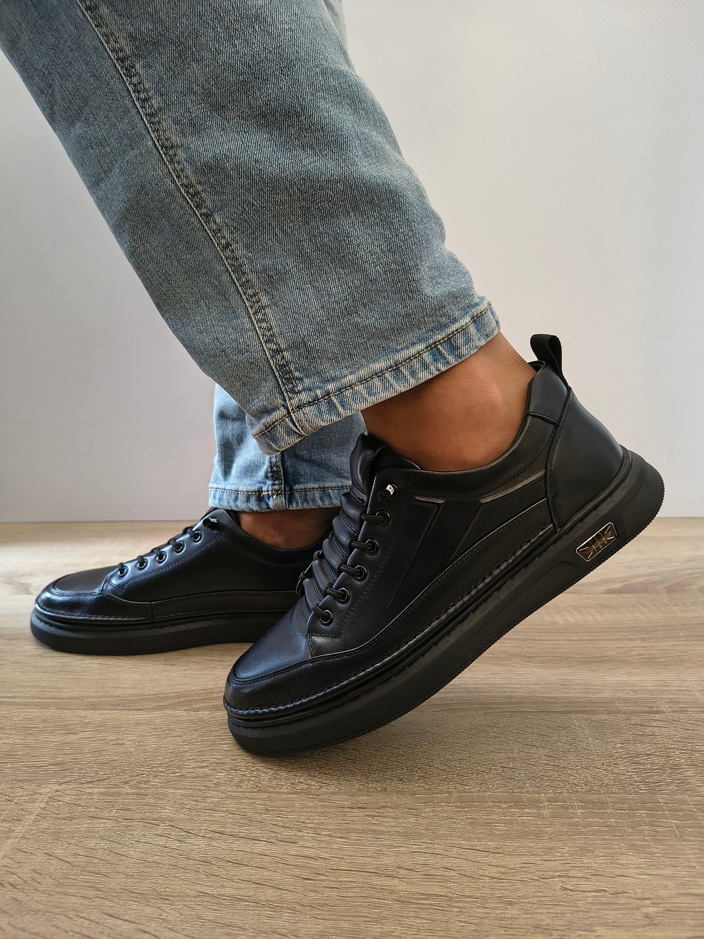 Pantofi Casual Bărbați Mels W27011 Negru - Piele Naturală