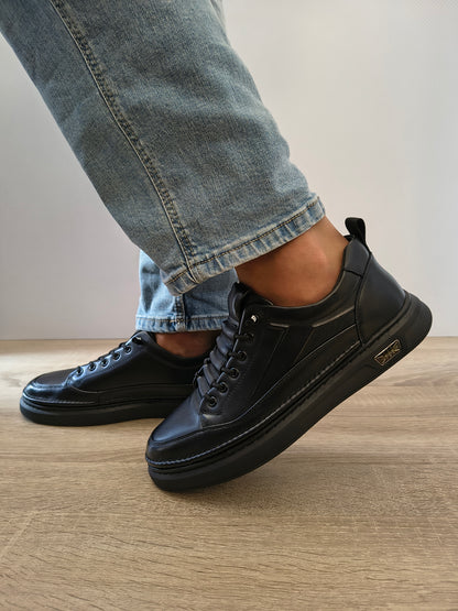 Pantofi Casual Bărbați Mels W27011 Negru - Piele Naturală