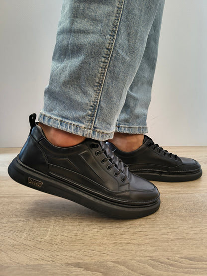 Pantofi Casual Bărbați Mels W27011 Negru - Piele Naturală