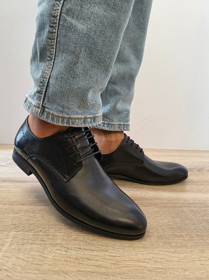 Pantofi Eleganti Bărbați Eldemas F606222-1 Negru - Piele Naturală