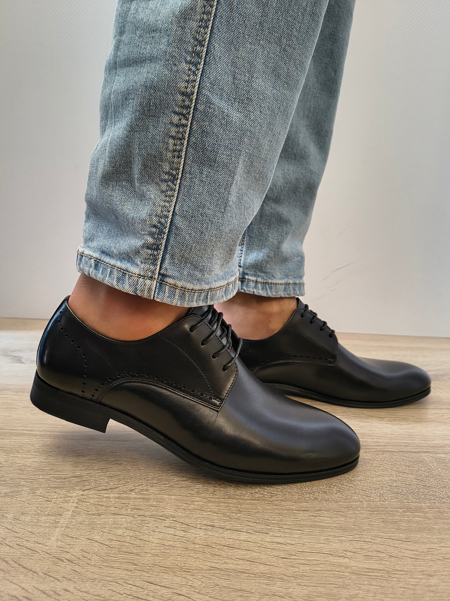 Pantofi Eleganti Bărbați Eldemas F606222-1 Negru - Piele Naturală