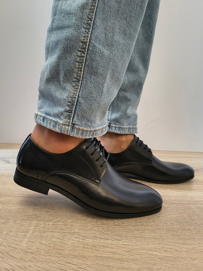 Pantofi Eleganti Bărbați Eldemas F606222-1 Negru - Piele Naturală