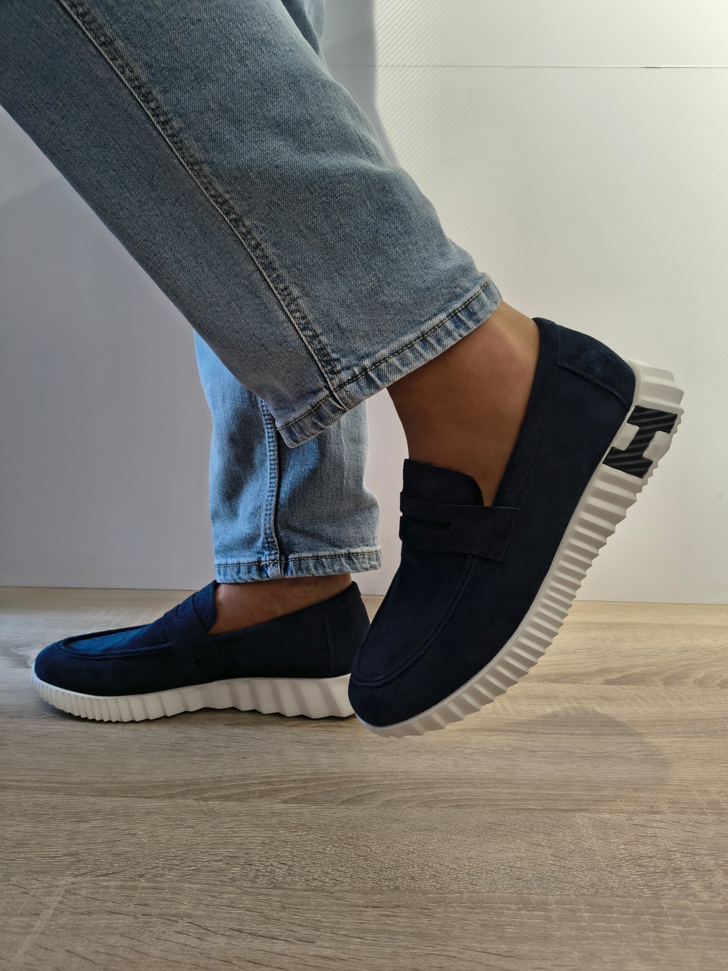 Pantofi Casual Bărbați Franco Gerardo 25860 Bleumarin Velur - Piele Naturală Întoarsă