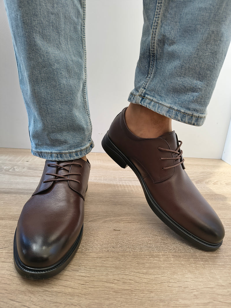 Pantofi Casual Big Bărbați Mels 98919D Maro - Piele Naturală - imagine 3