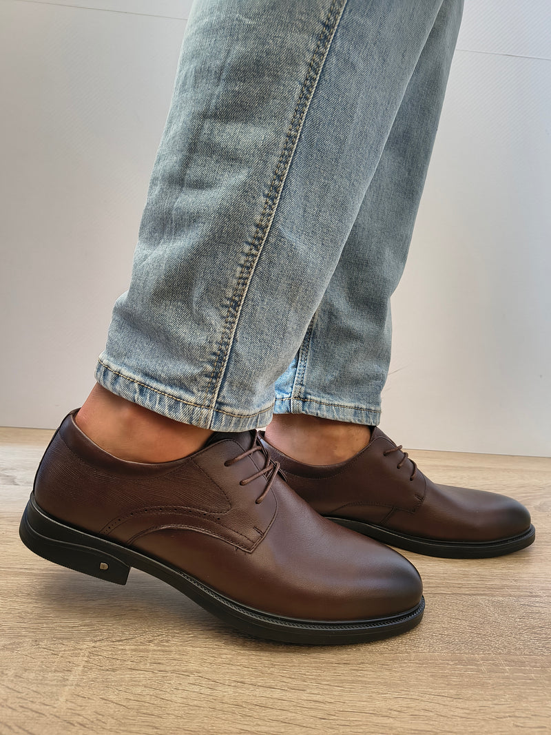 Pantofi Casual Big Bărbați Mels 98919D Maro - Piele Naturală - imagine 2