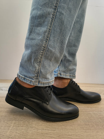 Pantofi Eleganti Bărbați Eldemas F32579121-1 Negru - Piele Naturală