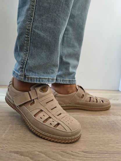 PANTOFI PERFORATI BARBATI OTTER 80008B 03-2 BEJ APRICOT