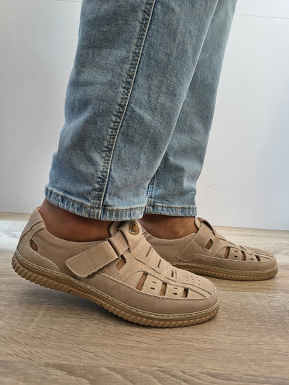 PANTOFI PERFORATI BARBATI OTTER 80008B 03-2 BEJ APRICOT