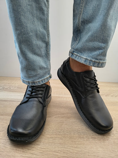 Pantofi Casual Bărbați Otter 80007A 01-N Negru - Piele Naturală