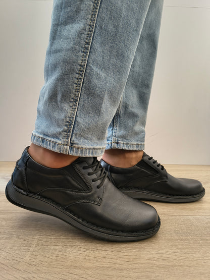 Pantofi Casual Bărbați Otter 80007A 01-N Negru - Piele Naturală