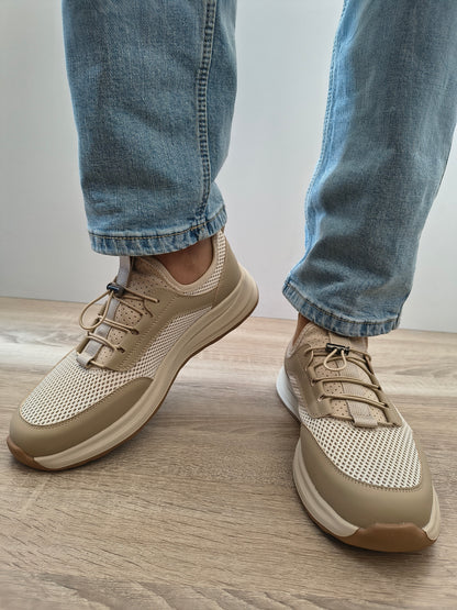 Pantofi Perforati Bărbați Otter 80018C 03-T Bej - Piele Naturală Nubuck