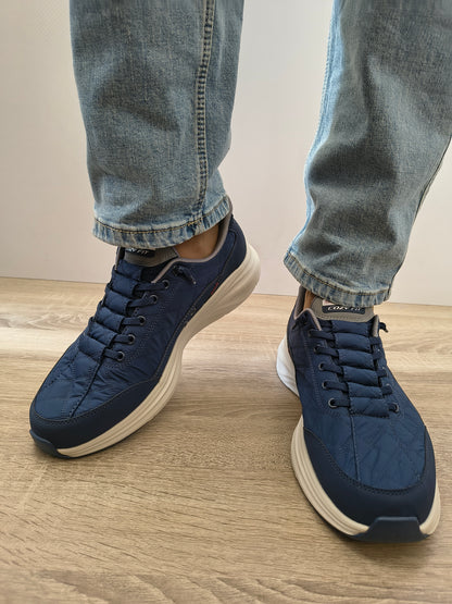 Pantofi Casual Bărbați Skechers 232619 Nvgy Navy - Textil + Piele Ecologică