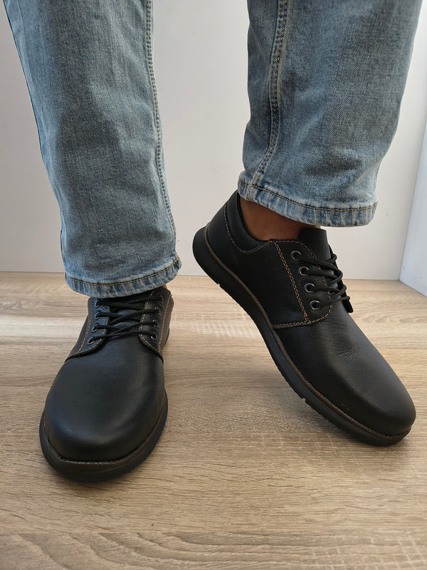Pantofi Casual Bărbați Rieker 10424-00 Negru - Piele Naturală + Ecologică - imagine 3