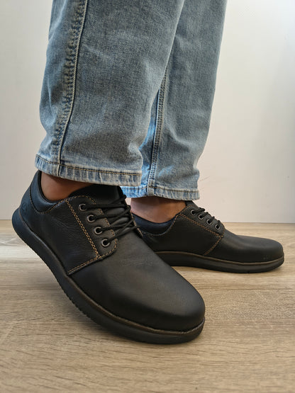 Pantofi Casual Bărbați Rieker 10424-00 Negru - Piele Naturală + Ecologică