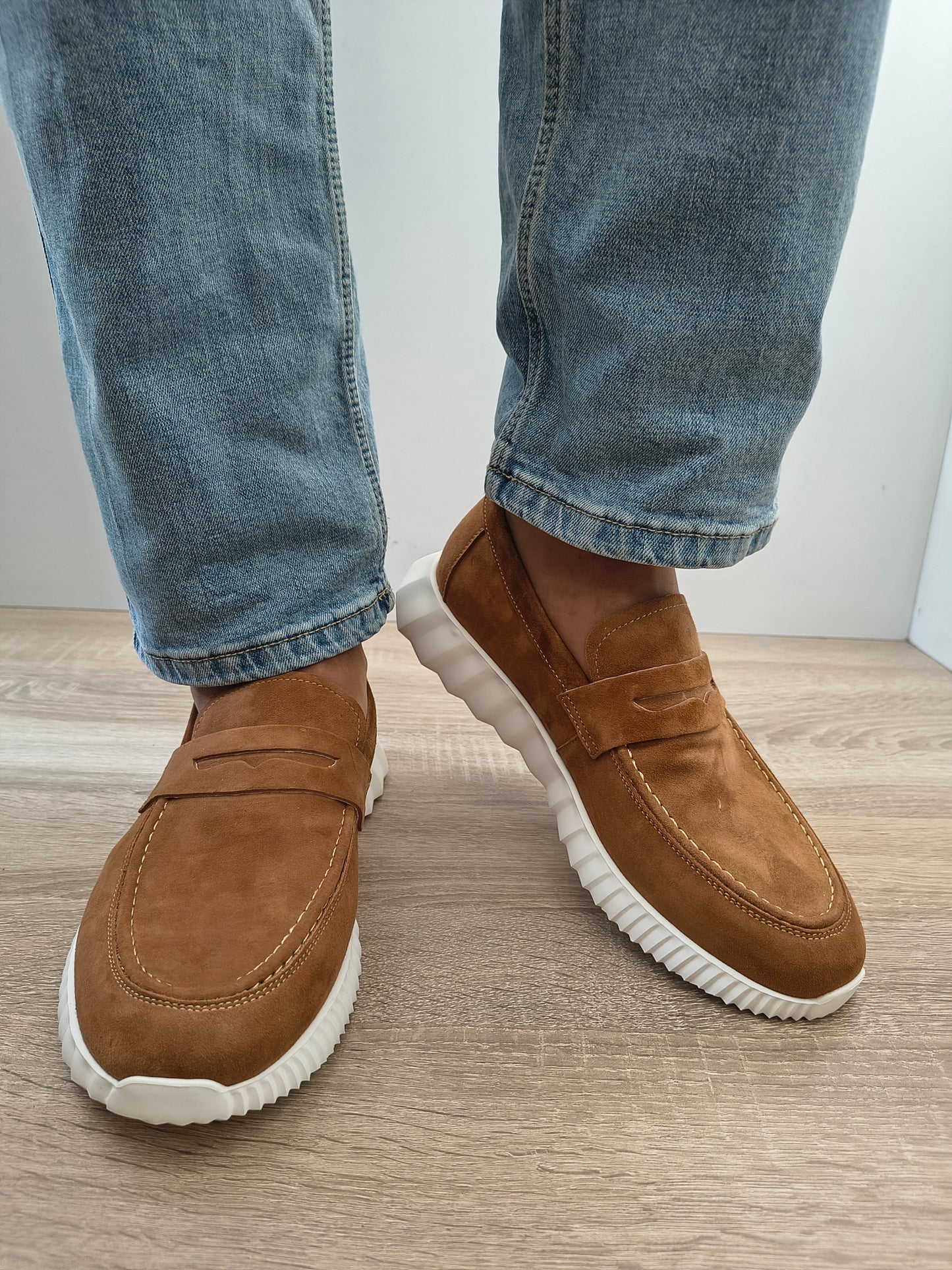 Pantofi Casual Bărbați Franco Gerardo 25860 Maro Velur - Piele Naturală Întoarsă