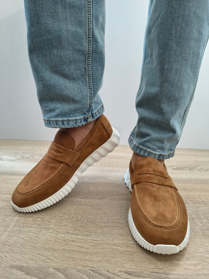 Pantofi Casual Bărbați Franco Gerardo 25860 Maro Velur - Piele Naturală Întoarsă