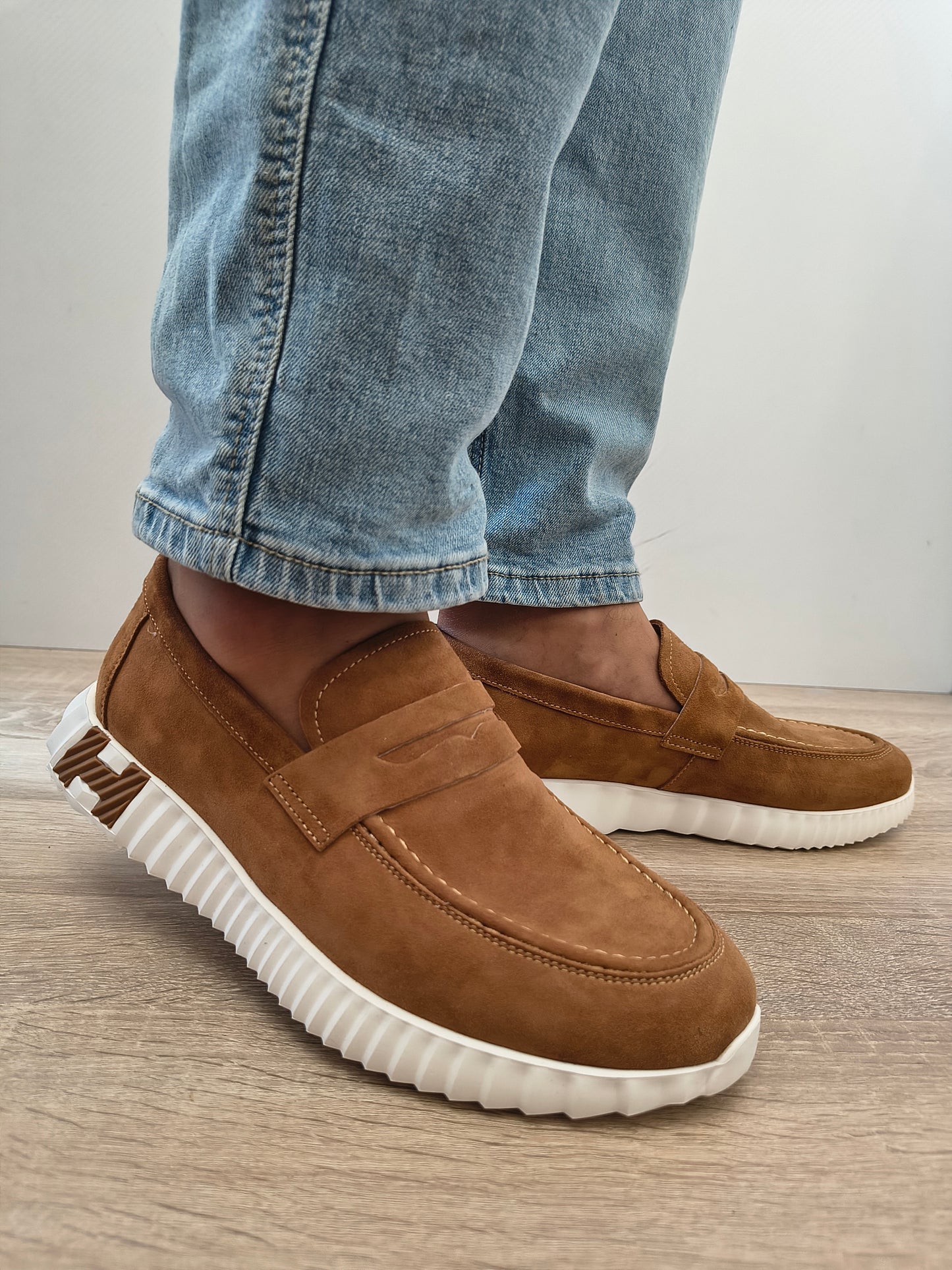 Pantofi Casual Bărbați Franco Gerardo 25860 Maro Velur - Piele Naturală Întoarsă