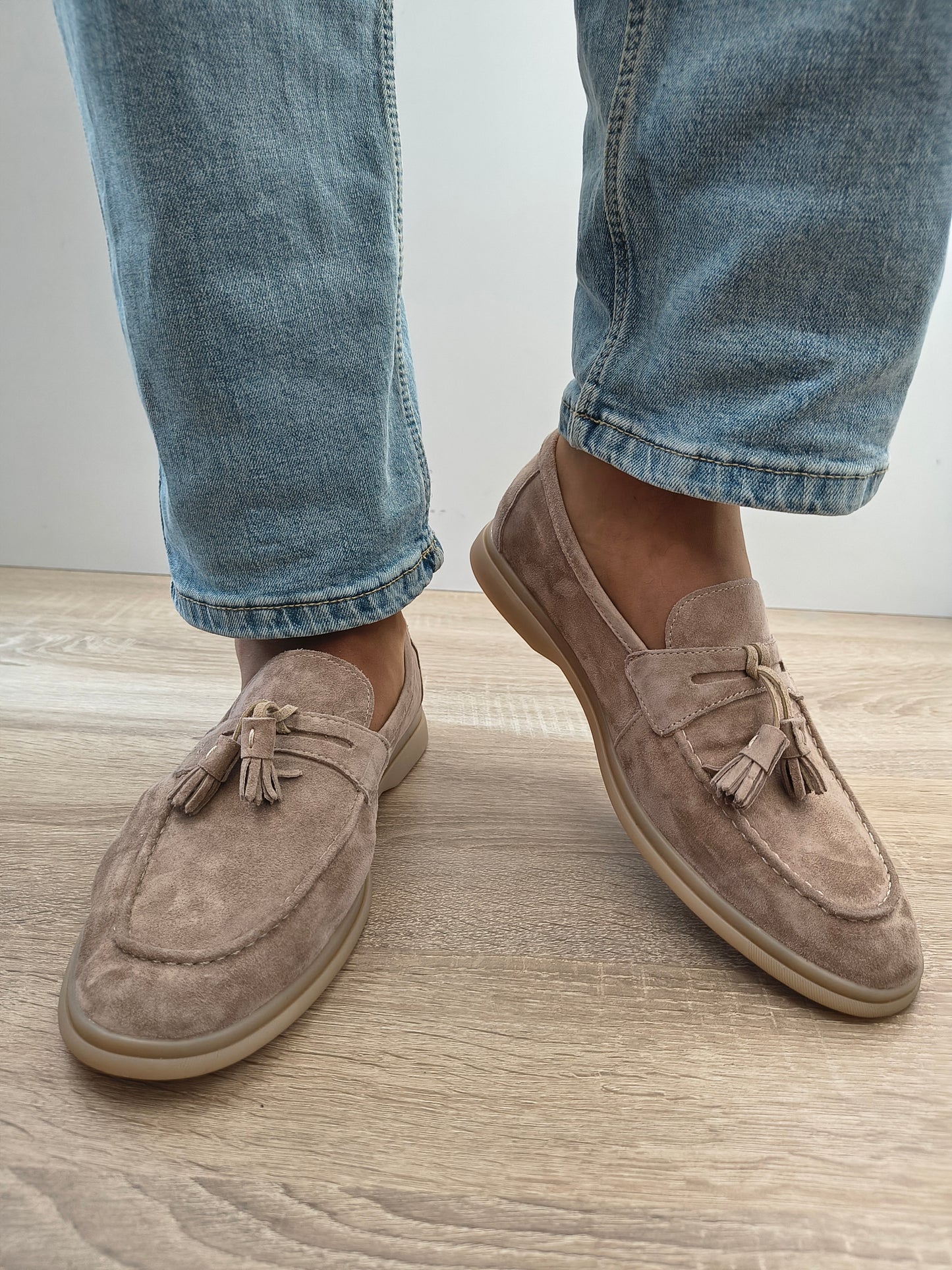 Pantofi Casual Bărbați Franco Gerardo 25891 Apricot Velur - Piele Naturală Întoarsă