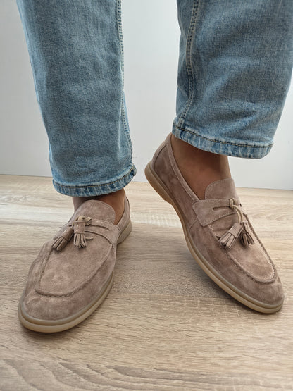 Pantofi Casual Bărbați Franco Gerardo 25891 Apricot Velur - Piele Naturală Întoarsă
