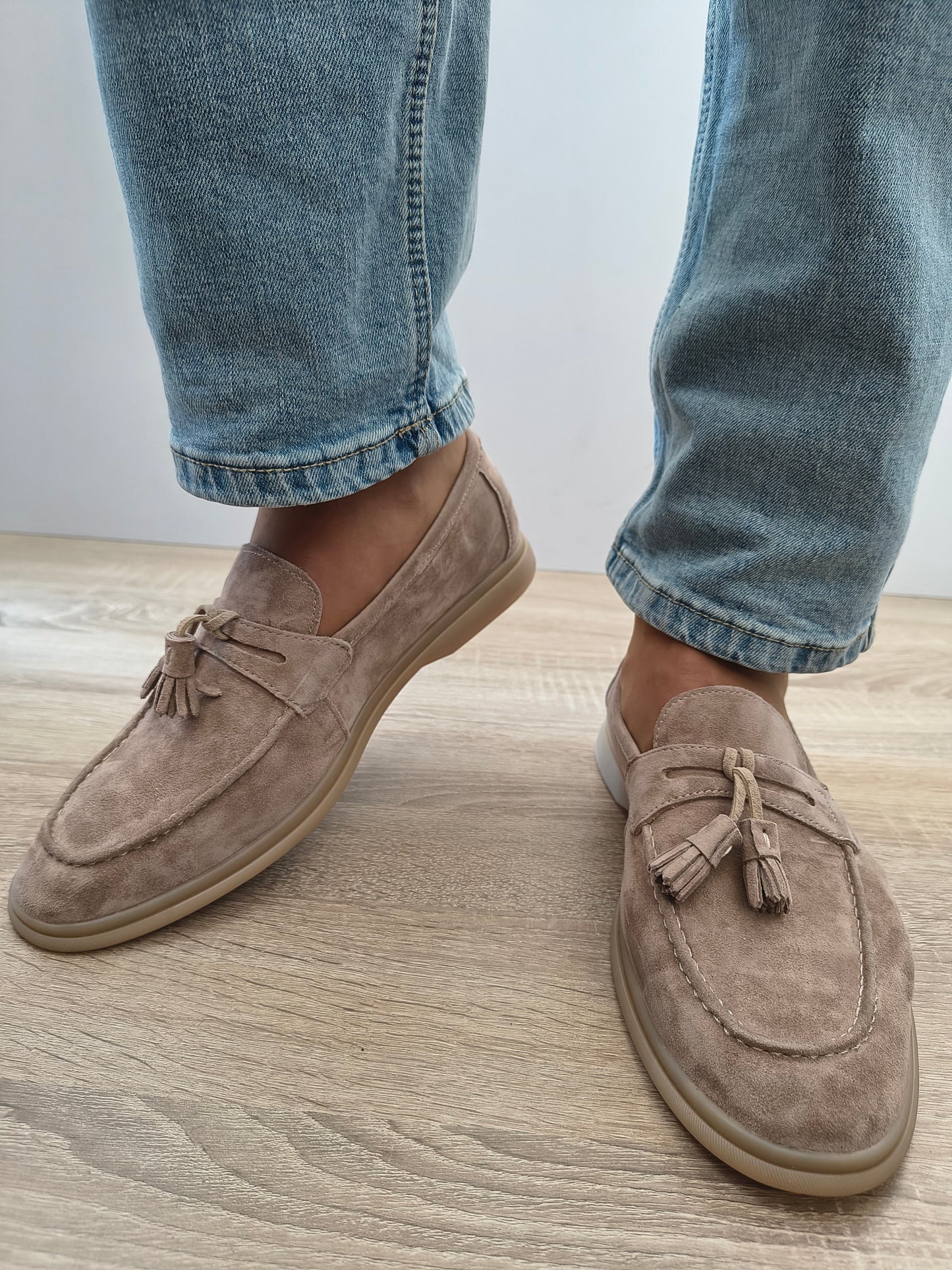 Pantofi Casual Bărbați Franco Gerardo 25891 Apricot Velur - Piele Naturală Întoarsă