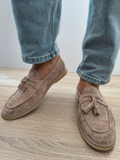 Pantofi Casual Bărbați Franco Gerardo 25891 Apricot Velur - Piele Naturală Întoarsă