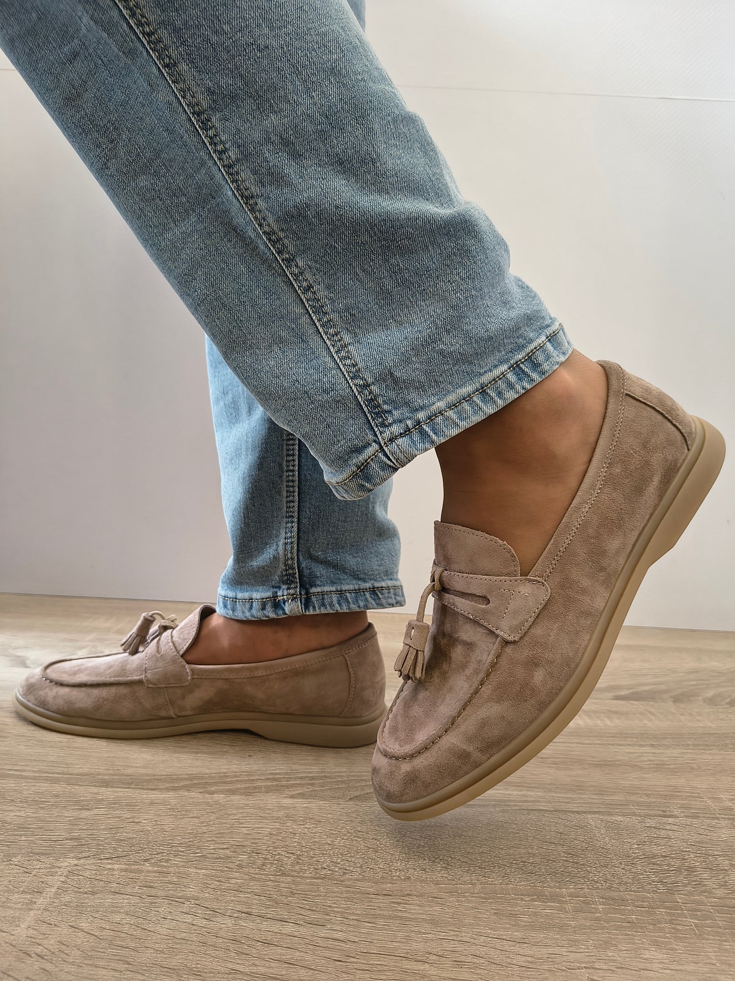 Pantofi Casual Bărbați Franco Gerardo 25891 Apricot Velur - Piele Naturală Întoarsă