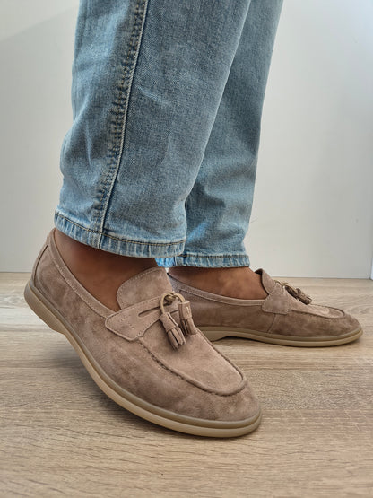 Pantofi Casual Bărbați Franco Gerardo 25891 Apricot Velur - Piele Naturală Întoarsă