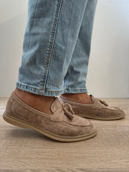 Pantofi Casual Bărbați Franco Gerardo 25891 Apricot Velur - Piele Naturală Întoarsă
